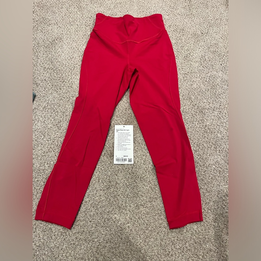 Lululemon Red Bace Pace Leggings